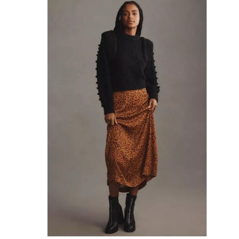 NWT Farm Rio Leopards Texture Midi Skirt XXS - Picture 1 of 6